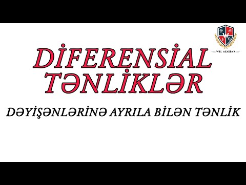 Video: Bütün ayrıla bilən diferensial tənliklər dəqiqdirmi?