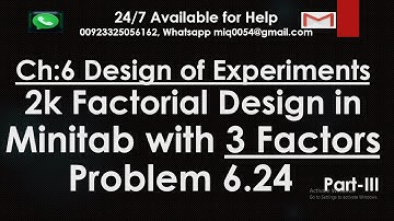 2k Factorial Design Problem in Minitab with Regression Analysis and Effects Plot  Interpretation P 3