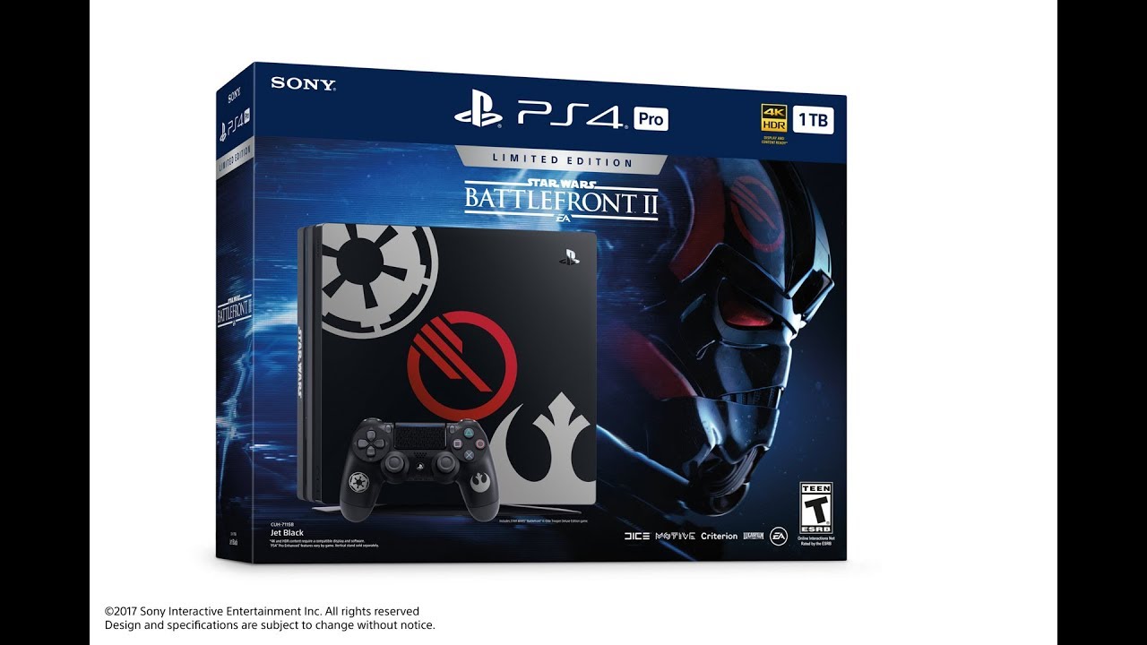 PS4 Pro Star Wars Battlefront II Limited Edition Unboxing!!