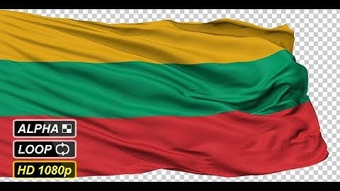 Isolated Waving National Flag of Lithuania | Motion Graphics - Videohive template