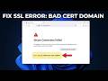 How to Fix SSL_ERROR_BAD_CERT_DOMAIN in Firefox (Easy Fix 2026)