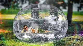 AERO CAPSULE for FOREST SURVIVAL - Transparent Tent. Survival Project | Bushcraft Shelter by Interesting Ficus 1,661 views 1 year ago 8 minutes, 15 seconds