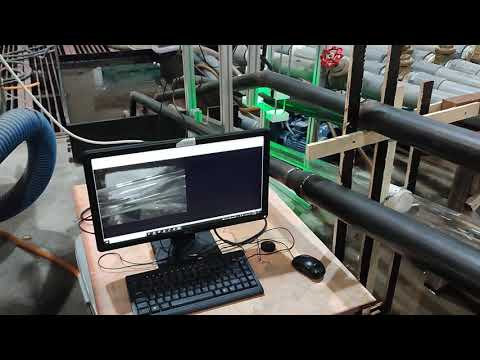 PIV measurement setup on one of the outlet tunnel of a dam scale model