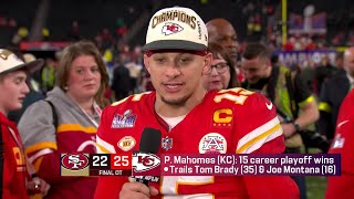 Famous Patrick Mahomes Super Bowl LVIII Post Game Interview Profile
