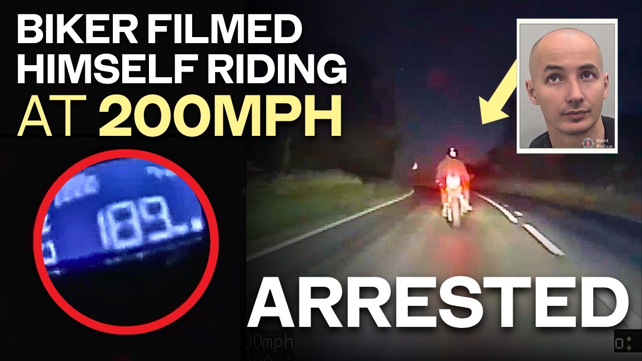 Police stinger takes out motorcyclist who filmed himself riding at almost 200mph