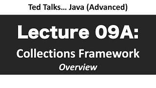 CSCI2120 - Lecture 09A:  Collections - Overview