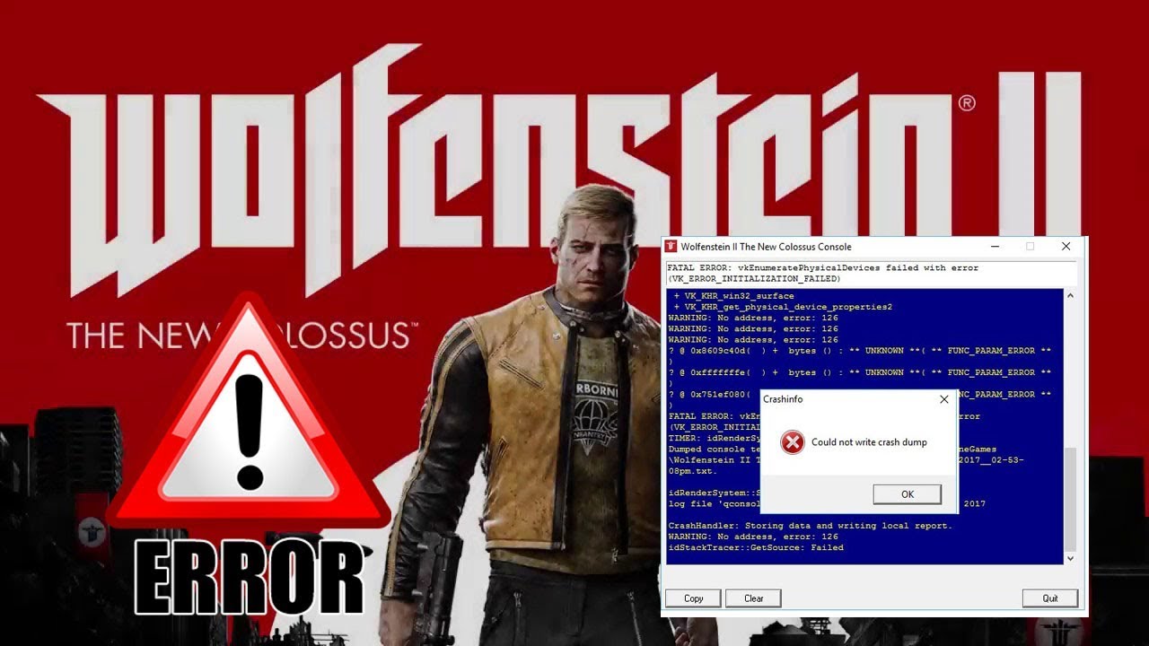 Wolfenstein 2 could crash dump