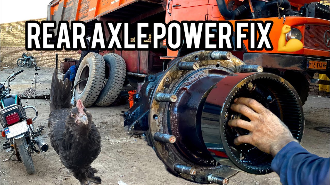 Full Rear Axle Repair on Orange Mercedes Truck | Heavy-Duty Maintenance