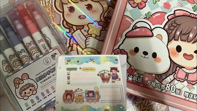 stickers journaling 🩷🩷cute kawaii sticker🌈 Immersive ASMR bullet journal