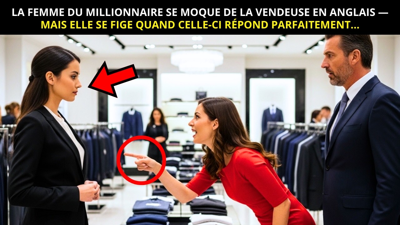 LA FEMME DU MILLIONNAIRE A PARLÉ EN FRANÇAIS POUR HUMILIER LA VENDEUSE... MAIS ELLE A RÉPONDU PARFAI