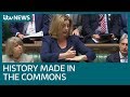 Penny Mordaunt becomes the first minister to use sign language in the Commons | ITV News