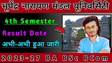 bnmu Madhepura 4th semester result date 2023-27 Session || bnmu UG 4th semester result date 2025