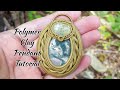 Tutorial. How to make polymer clay pendant, necklace, Gemstone, using extruder, easy, crystal