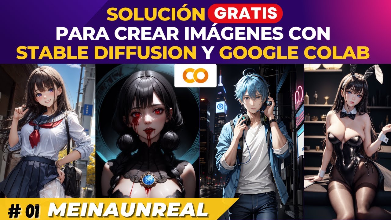 Como Usar STABLE DIFFUSION En GOOGLE COLAB Gratis MeinaUnreal YouTube