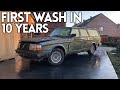 Volvo 240 First Wash After 10 Years Of Sitting In The Woods