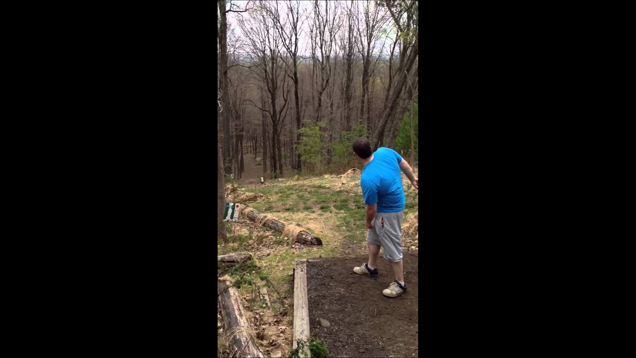 Luckiest disc golf shot ever - YouTube