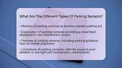 What Are The Different Types Of Parking Sensors? - Talking Tech Trends