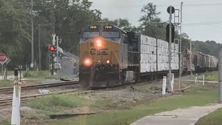 CSX 7016 leads a Massive M584-26 through Fairfax, SC with Amazing K5LA