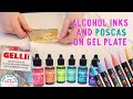 3 fun gel plate techniques with posca pens alcohol inks  acrylic paints  easy steps