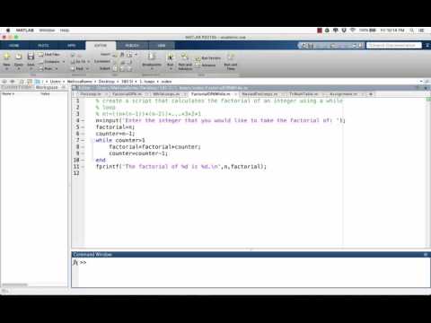 Topic 3. Matlab's While Loops