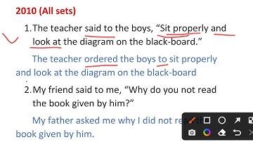 2010 (All sets) Direct and Indirect Speech from English excellent grammar guide class 10th up board