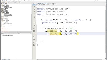 Set Drawing Mode to XOR Example in Applet