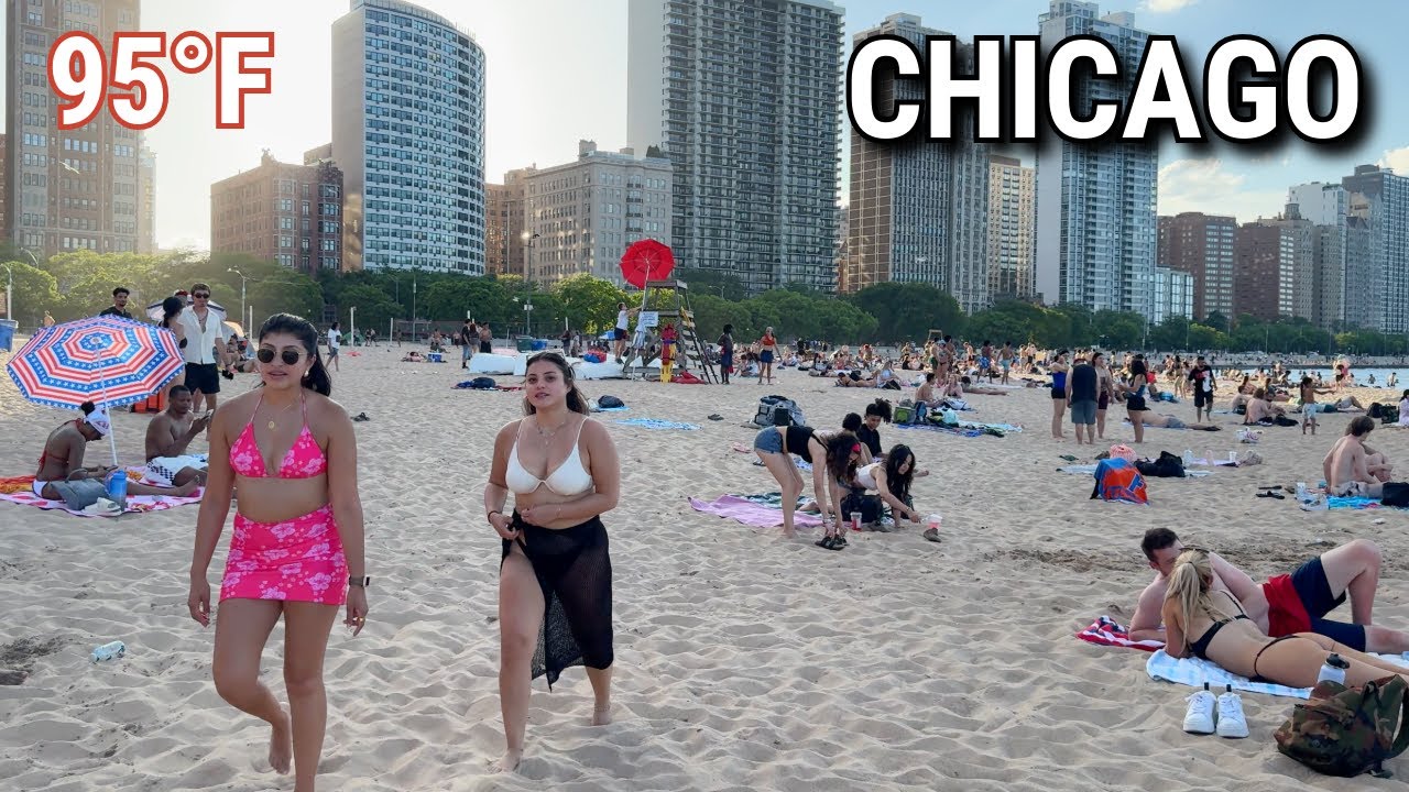 Heatwave in Chicago 😎🥵 Summer Walking Tour on Monday | June 23, 2025 | 4k 60fps City Sounds