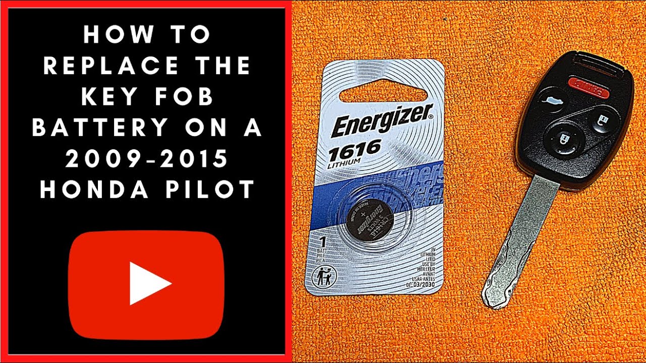 How To Replace The Key Fob Battery for a 2009-2015 Honda Pilot - YouTube