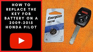 How To Replace The Key Fob Battery for a 2009-2015 Honda Pilot