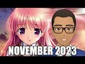 Visual novel monthly recap  november 2023 news ft aiyoku no eustia