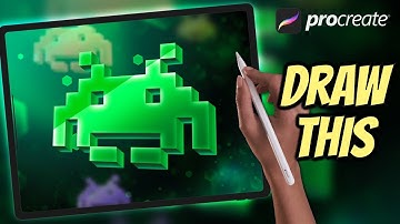 Space Invader  - Procreate tutorial ep 92