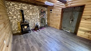 Installing a Heating System and Making a Floor in my OffGrid Stone Hut, Ep.13.