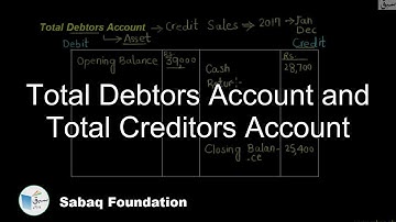 Total Debtors Account and Total Creditors Account, Accounting Lecture | Sabaq.pk