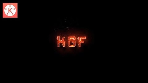 K.G.F Chapter 2 Title Animation Tutorial I Kinemaster Tutorial