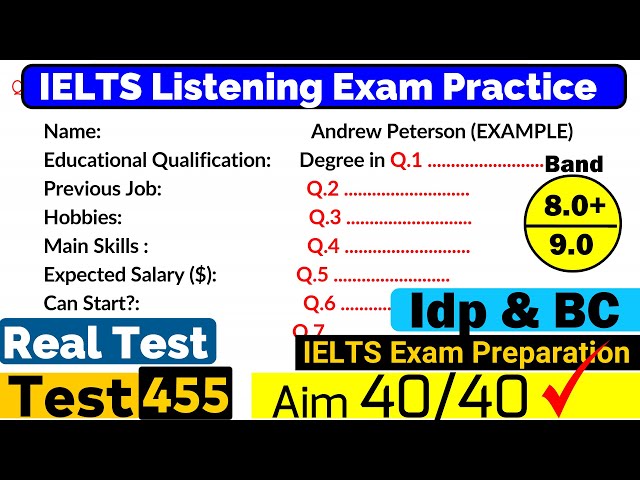 IELTS Listening Practice Test 2024 with Answers [Real Exam - 455 ] class=