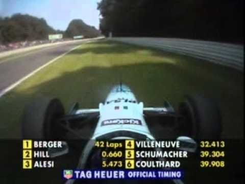Berger engine blows up Germany 1996