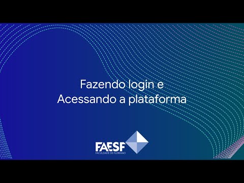 Fazendo Login e acessando a plataforma AVCA NEAD-FAESF