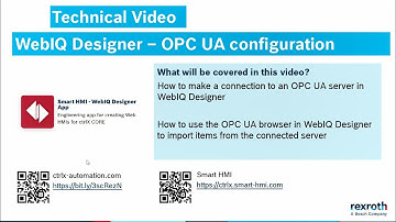 ctrlX HMI – WebIQ Designer for HTML5 web apps - connecting to an OPC UA server