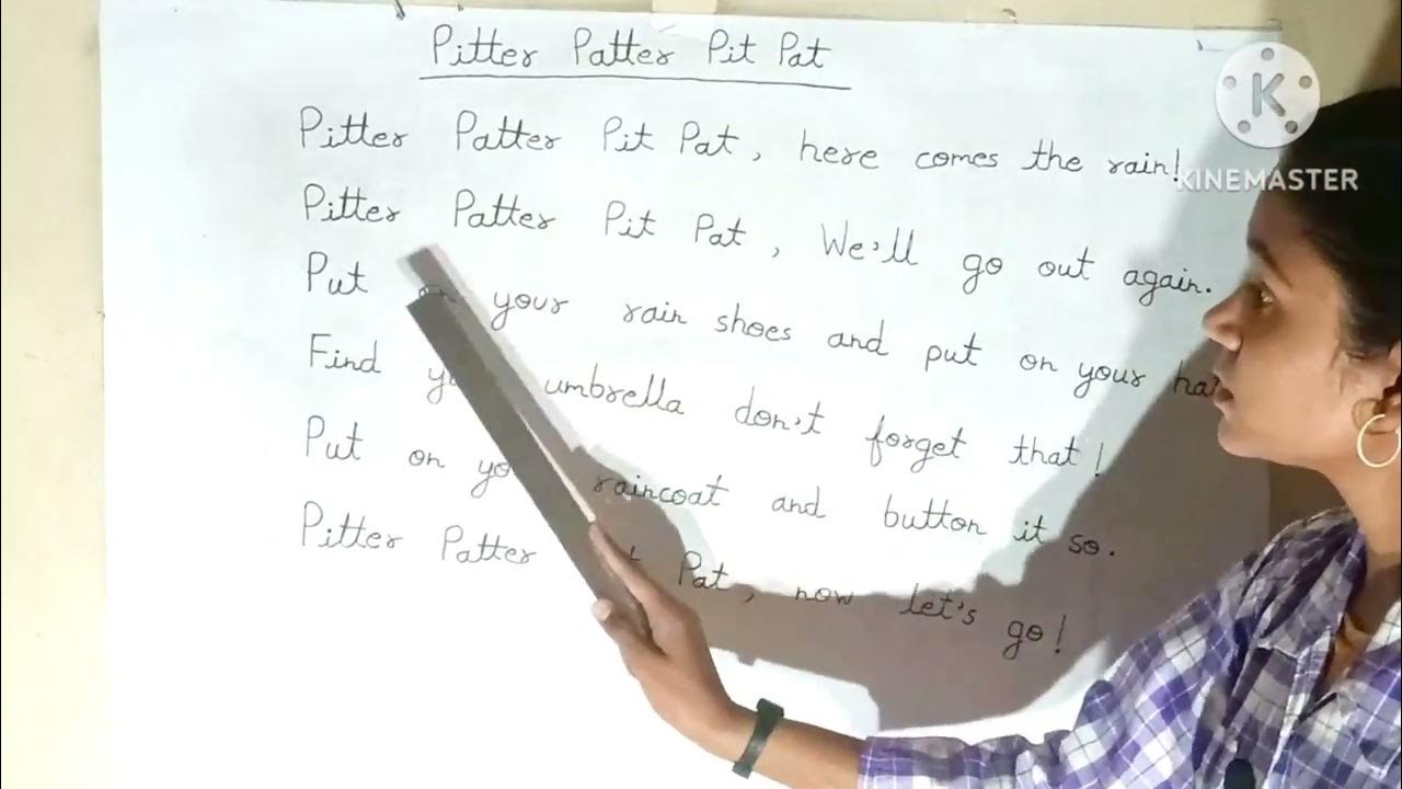 Pitter Patter Pit Pat English Poem For Kids Kids Concept Classes