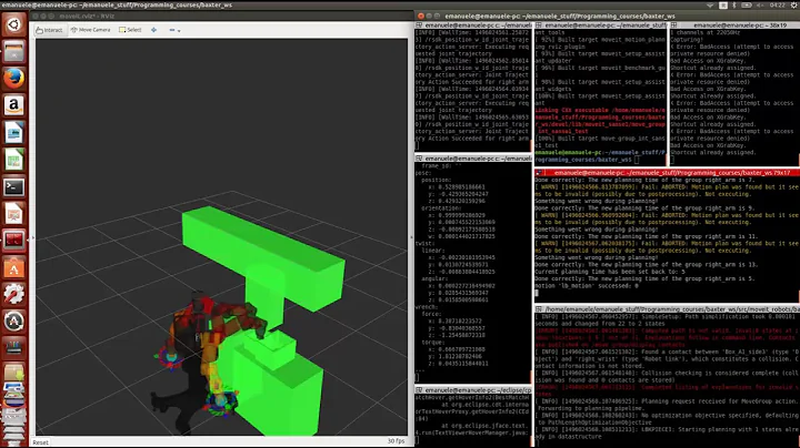 Moveit! initial test [workspace] Rviz (Baxter)