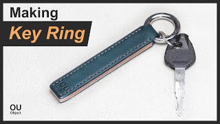 Leather | Making a Brick Key Ring /key chain /key fob / DIY  / Free pattern