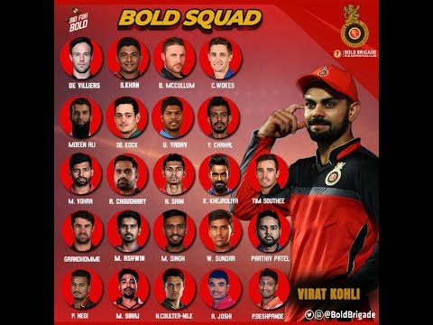vivo ipl 2018 rcb team 2018 players list with new players earnings
