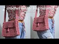 Crochet Waffle Bag Tutorial STEP BY STEP EASY Tutorial