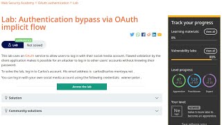 Web Security Academy | OAuth | 1 - Authentication Bypass Via OAuth Implicit Flow