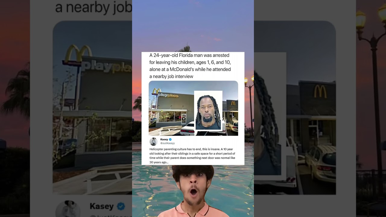 A 24-year-old Florida man was arrested for leaving his children, ages 1, 6, and 10, alone