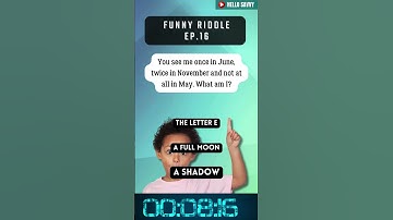 Funny Riddle EP.16 | You See Me Once in June, Twice in November and Not at All in May - What Am I?