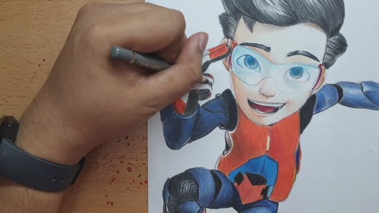 Melukis Ejen Ali Dengan Pensel Warna Youtube