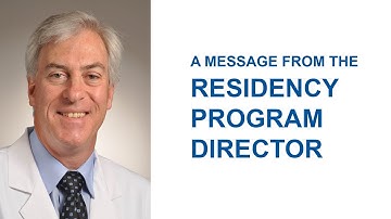 A Message from the Residency Program Director