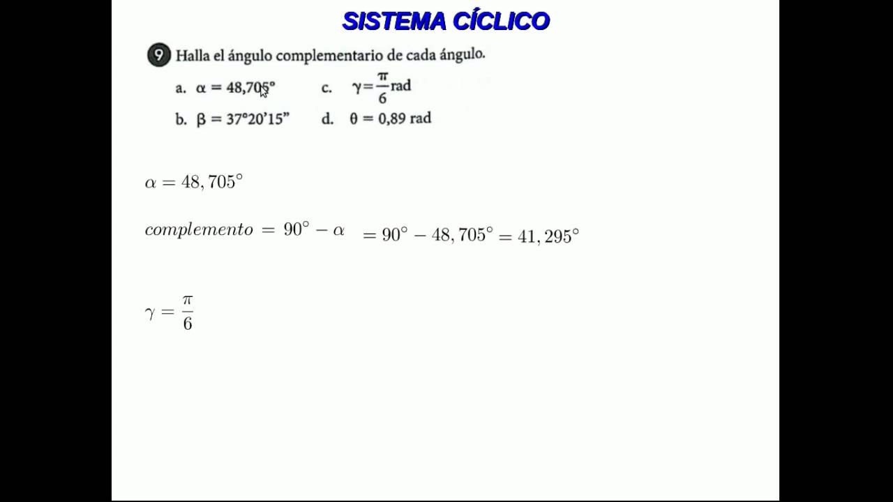 Sistema Cíclico o radián 7 YouTube