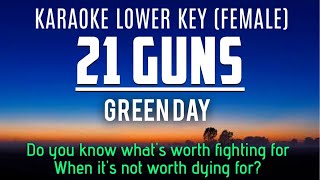 Video thumbnail of "21 Guns - Green Day Karaoke Female Key +4"